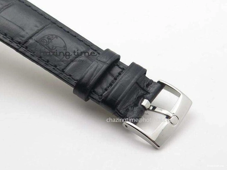 0719 De Ville MK 1:1 Best Edition SS Black Dial On Black Leather Strap A Unisex 8261